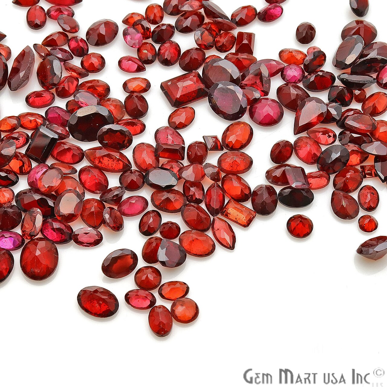 Garnet Gemstone, 100% Natural Faceted Loose Gems, January Birthstone, 4-8mm, 50 Carats